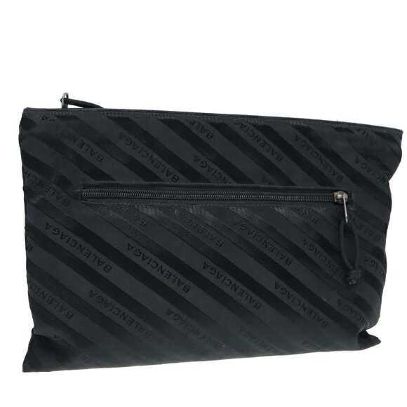 BALENCIAGA Explorer Clutch Bag Canvas Black 459745 Auth yk14342 - Picture 1 of 16